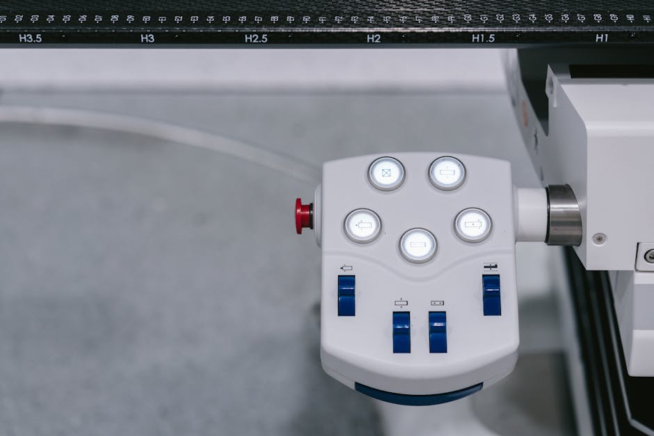 High-tech industrial control panel representing secure banking technology